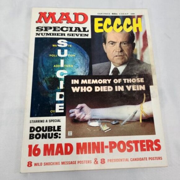 Mad Magazine - 1972 Mad Special Number 7 - w/ 16 Mad Mini-Posters Bonus‎ Inserts - Picture 1 of 4